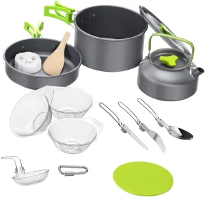 1 Set Camping Cookware Kit for Outdoor Cooking Titanium Camping Utensils
