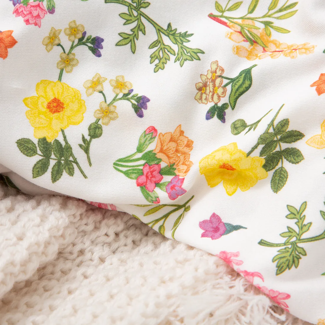 100% Cotton Floral Print Zip Up Sleeveless Baby Sleeping Bags / Pillow / Swaddling Blanket