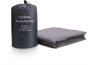 100% Cotton Sleeping Bag Liner with Full Length Zipper on 3 Sides; Single/Double Adult Sleep Sack for Travel & Camping, Multifunctional Travel Sheets (Unzipped 87”x87”) for Hotel, Lightweight