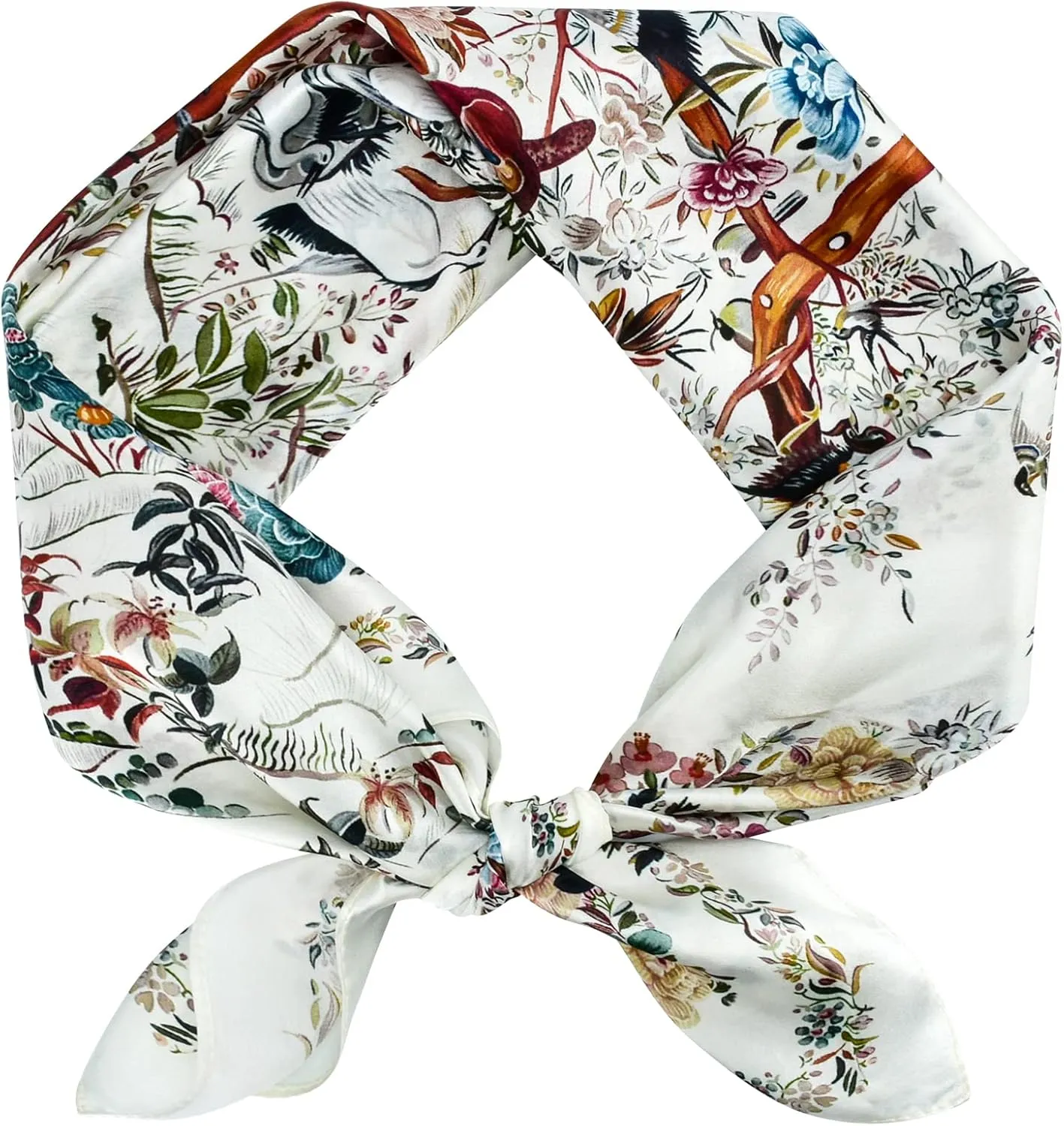 100% Silk Head Scarf for Women - 27" Hair Scarves Satin Head Scarf Bandanas Square Silk Hair Night Sleeping with Gift Packed