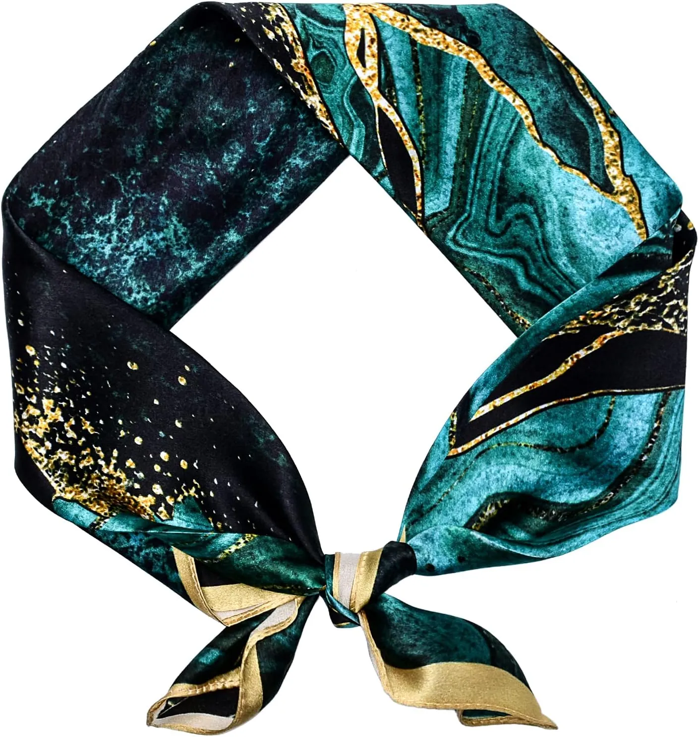 100% Silk Head Scarf for Women - 27" Hair Scarves Satin Head Scarf Bandanas Square Silk Hair Night Sleeping with Gift Packed