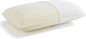 100% Talalay Natural Latex Pillow with Cotton Cover, Medium Soft, Queen Size Pillow for Sleeping, Side, Back & Stomach Sleepers, Cotton Cover, Spine Support (Standard (23.6"L x 15.7"W x 6.2"H))