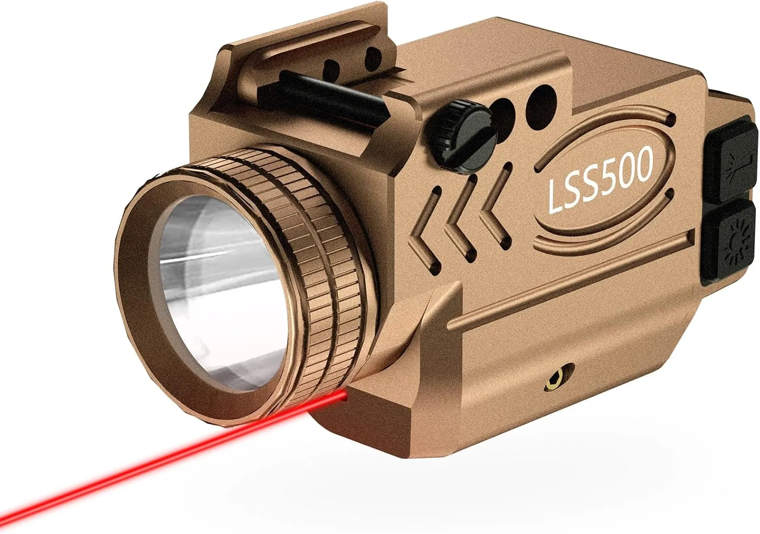 1000 Lumens Pistol Light Red Laser Combo, Aluminum Tactical Weapon Light with Momentary and Strobe Mode, Magnetic USB Rechargeable and Ambidextrous Button, Fits for Compact Rail Mount