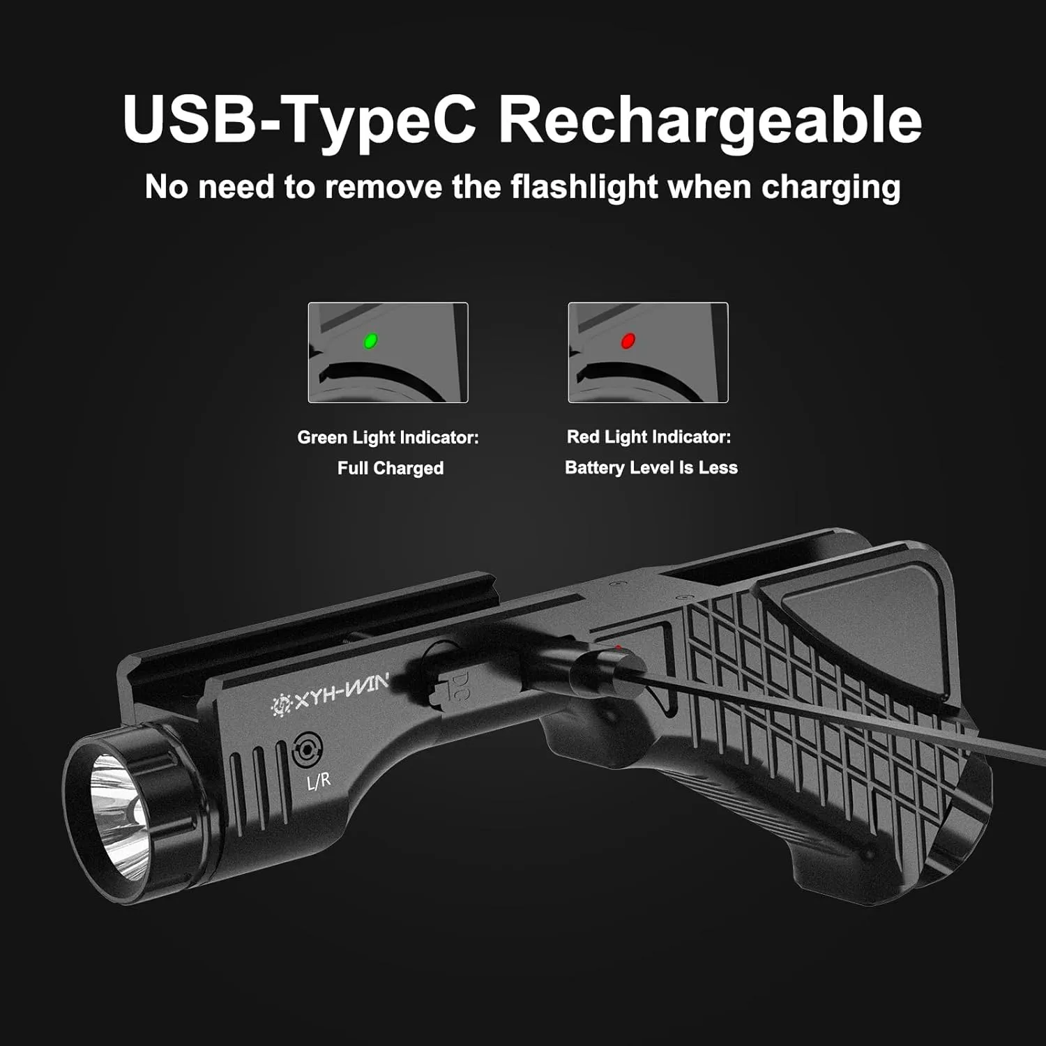 1000 Lumens Tactical Laser Light Combo for Rifle (2025 New) Compatible with M-Lok and Picatinny Rail, Aluminum Rifle Flashlight Red Laser Combo with Strobe Function, 2000Mah UBS-TypeC Rechargeable