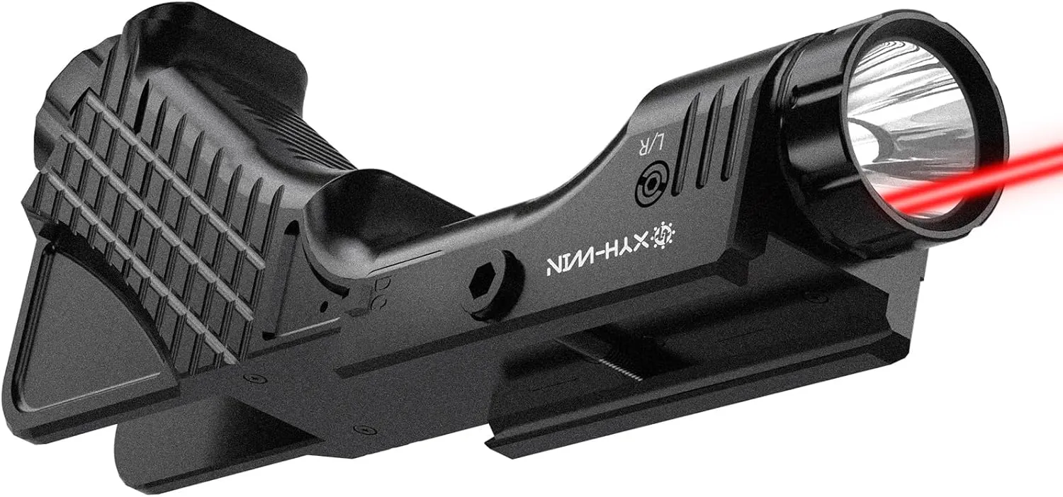 1000 Lumens Tactical Laser Light Combo for Rifle (2025 New) Compatible with M-Lok and Picatinny Rail, Aluminum Rifle Flashlight Red Laser Combo with Strobe Function, 2000Mah UBS-TypeC Rechargeable