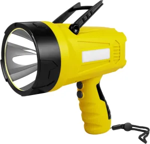 10000 Lumen Rechargeable Ultra Bright LED Spotlight Flashlight, High Powered Work Light   Collapsible Tripod - Perfect for Camping, Hiking, Hunting, Emergencies & Outdoors
