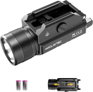 1200 Lumen Pistol Light Mounted Tactical Flashlight, Gun Light with Strobe Mode, Weapon Flashlight for GL Glock and Picatinny Rail (Without Laser, None Rechargeable)