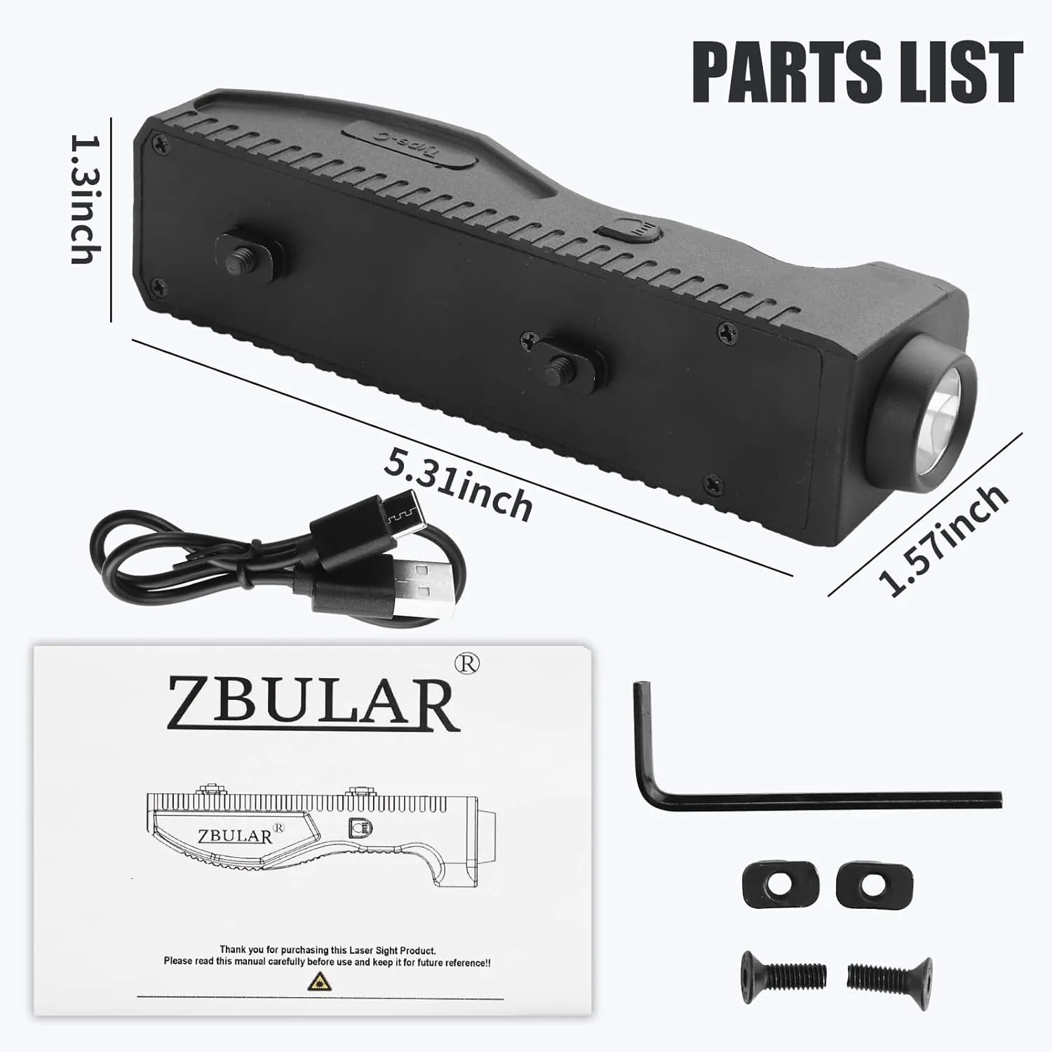 1450 Lumens Weapon Light, Tactical Flashlight for Rifle,MLOK Mount Weapon Light with Compatible with M-Lok Rail