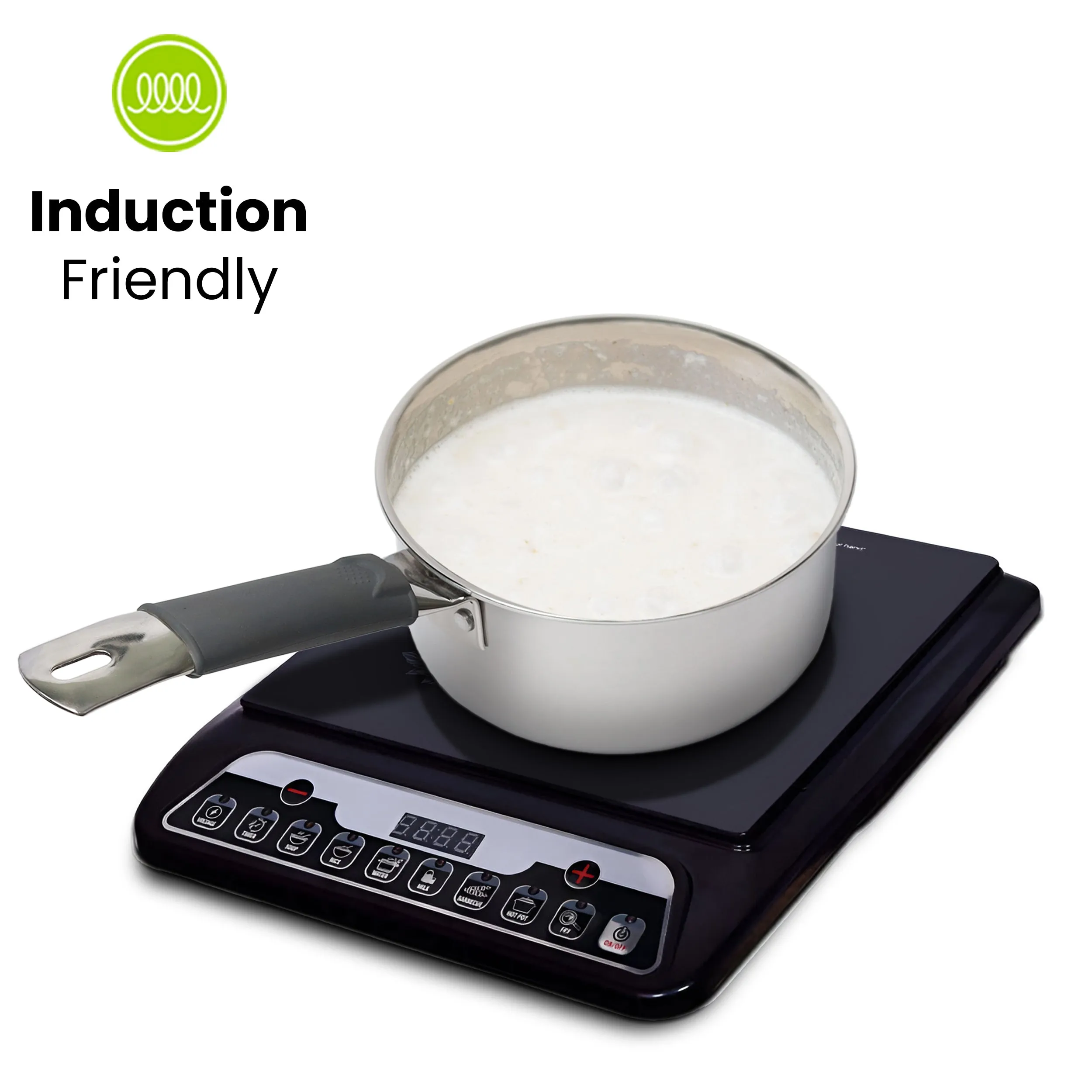 1.5L Allo CookSafe TriPly Sauce pan | Stainless Steel | With Stainless Steel Lid | Induction Friendly | Naturally Non-stick | 16cm