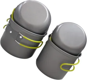 1Set Outdoor Portable Cookware for Camping and Picnics Non Stick Insulated Handles Multi Purpose Lid Lightweight and Durable for People Cooking Needs