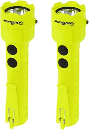 (2 Pack) Bayco Nightstick XPP-5422G Intrinsically Safe Permissible Dual-Light Flashlight, Green (3 AA Batteries Not Included)