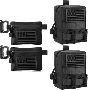 2 Pack Molle Pouches Tactical Compact EDC Pouch Bag Small Utility Pouch Accessories Organizer Pouch Coin Purse