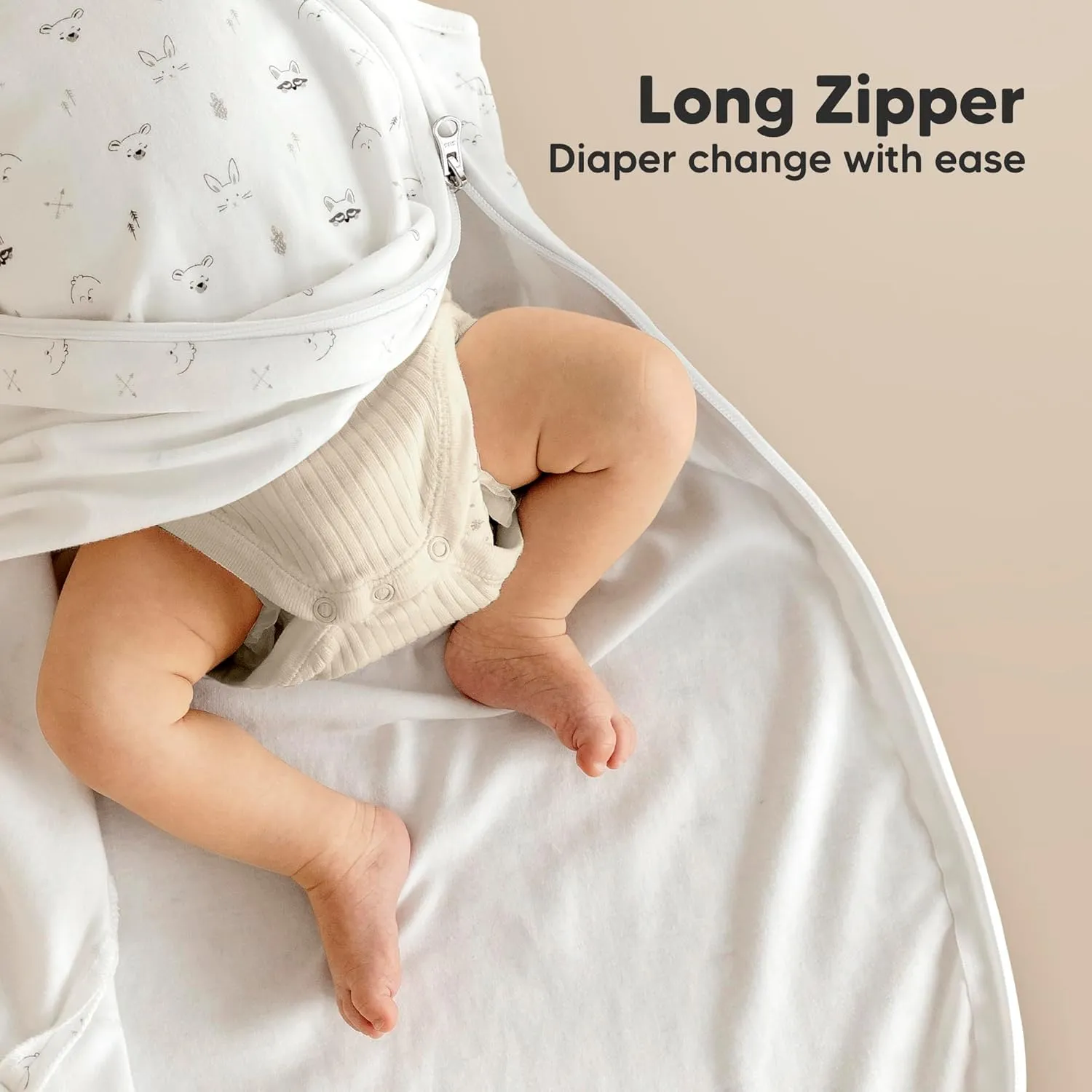 2-Pack Organic Baby Sleep Sacks, 100% Cotton - Soft & Breathable 0.5TOG Baby Wearable Blanket, Toddler Sleeping Sack 0-6 months, Easy to Wear Transitional Swaddles for Newborns, Infants (Nordic, S)