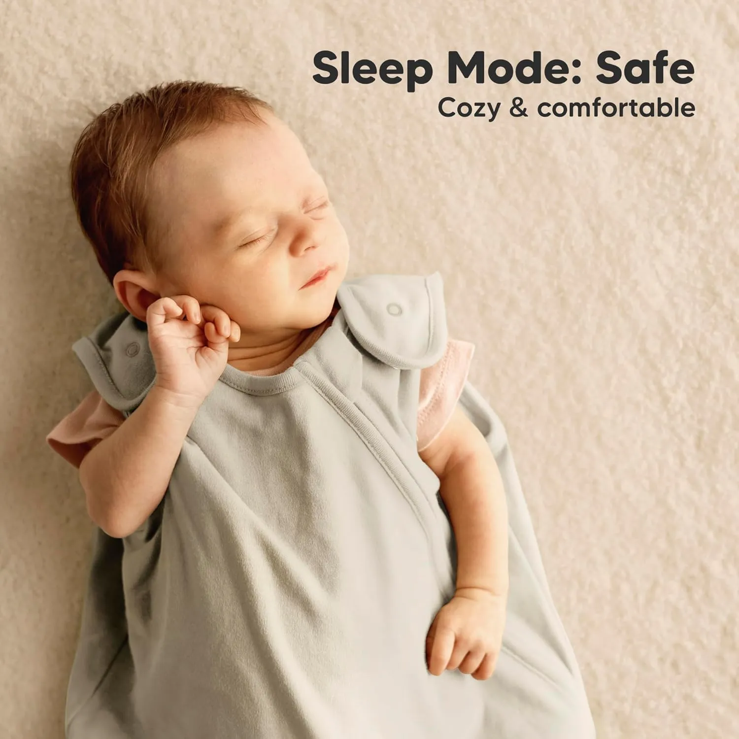 2-Pack Organic Baby Sleep Sacks, 100% Cotton - Soft & Breathable 0.5TOG Baby Wearable Blanket, Toddler Sleeping Sack 0-6 months, Easy to Wear Transitional Swaddles for Newborns, Infants (Nordic, S)
