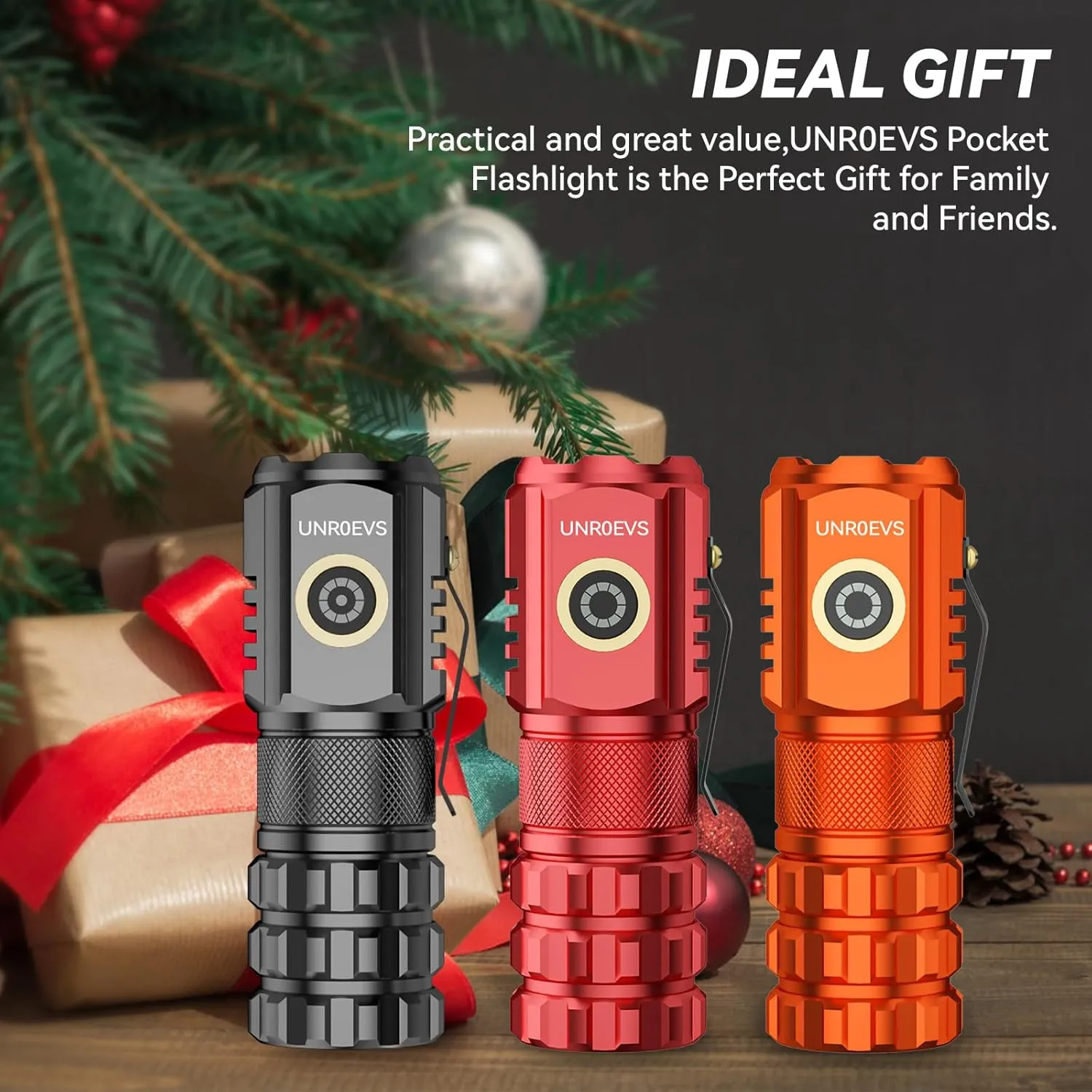 2-Pack XC06 Mini Flashlight Rechargeable,Pocket Flashlight with Magnet,Super Bright Small Compact Flashlight,5 Modes EDC Flashlight for Camping,Emergency.