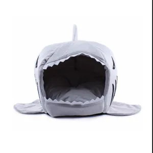 2 Size Pet Products Warm Soft Dog House Pet Sleeping Bag Shark Dog Kennel Cat Bed Cat House