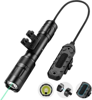 2500 Lumen Tactical Flashlight, Aluminum Alloy LED Weapon Light for Rifles, MLOK Laser Light for Rail Mount, Rifle Flashlight with Momentary Strobe Function, Long Gun Light with Remote Switch