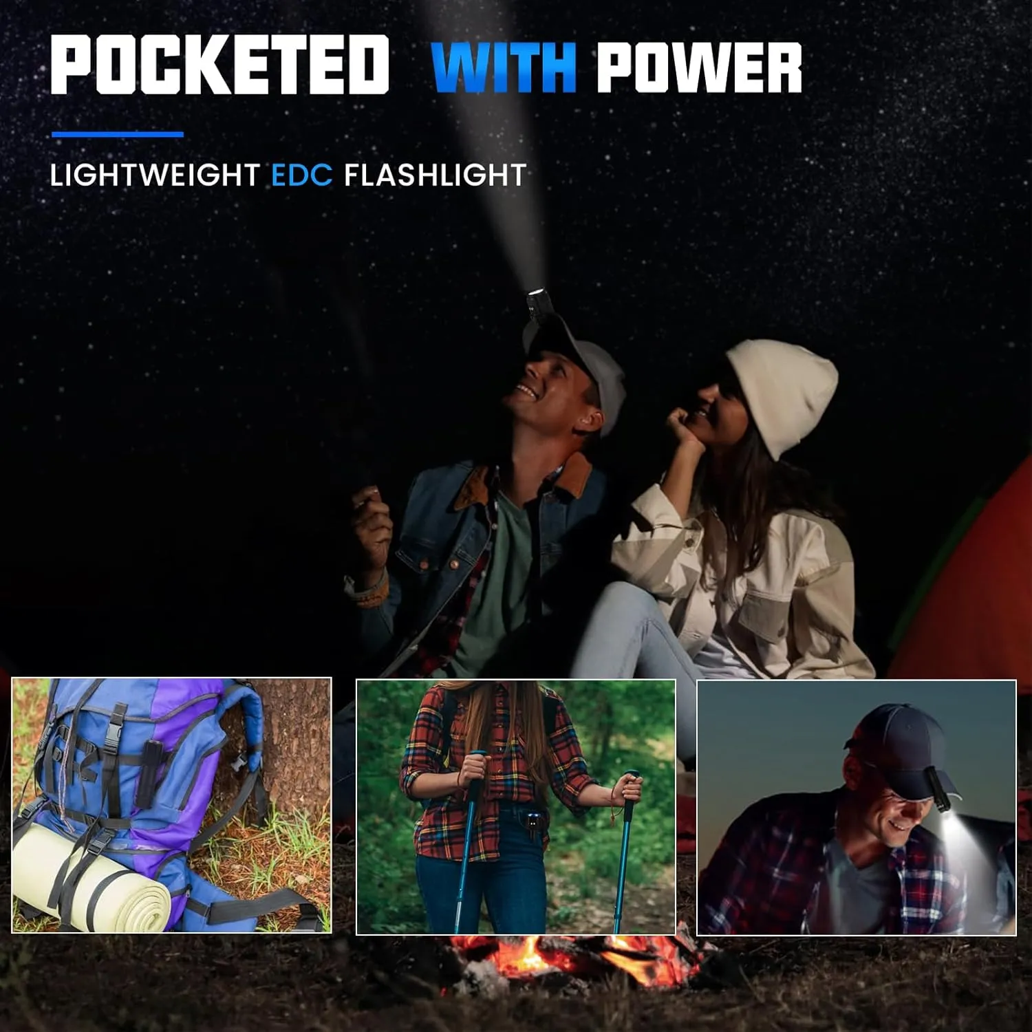 2550 Lumen 2-in-1 Small Flashlight,Led Rechargeable Flashlights High Lumens USB C Charge,Small Powerful Flashlights with 5 Modes, Magnetic Flashlight for Camping, Hiking, Emergency