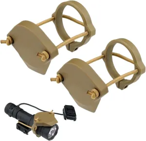 2Pcs Large Size Light Torch Cap Lens Cover Fit for Weapon Lights with Diameter Up to 1.45” Such AS Rein1.0 Surefire 952V Scout Flashlight,Tan