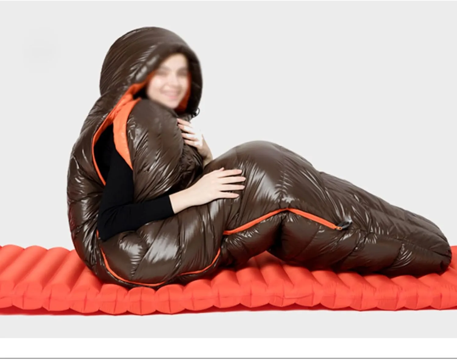 3-4 Season Waterproof Sleeping Bag, Adult with Hood, Cold Thick Duck Down Sleeping Bag, Suitable for Travel, Camping.