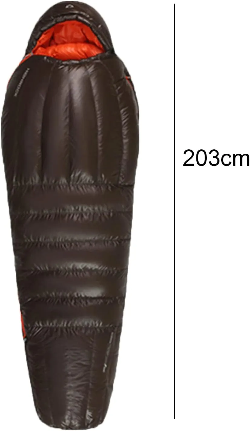 3-4 Season Waterproof Sleeping Bag, Adult with Hood, Cold Thick Duck Down Sleeping Bag, Suitable for Travel, Camping.