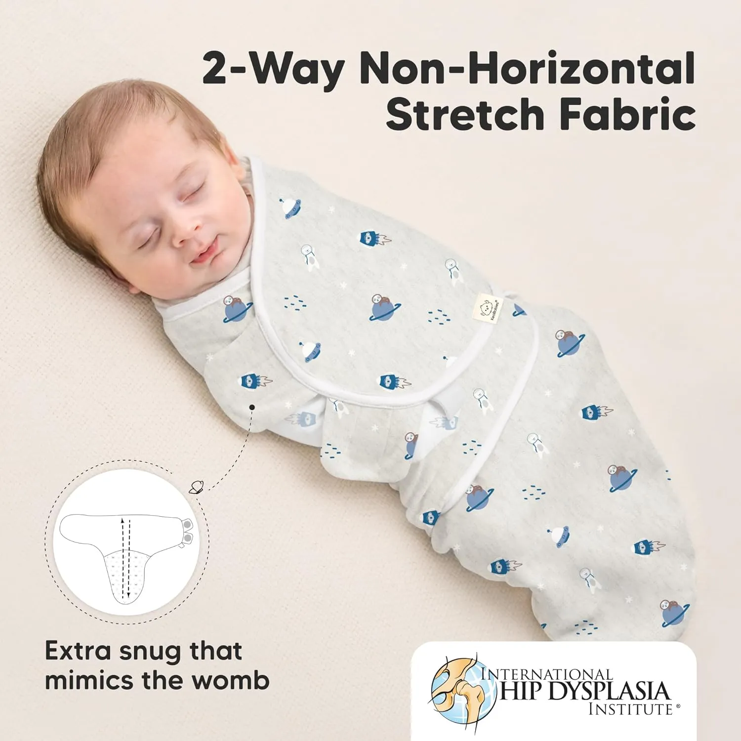 3-Pack Organic Baby Swaddle Sleep Sacks - Swaddles for Newborns, Infant 0-3 Months, Baby Girls, Boys, Soft & Snug Newborn Sleep Sack, Nursery Swaddling Blankets (Cosmo)