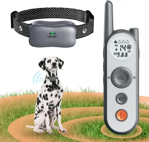 3500 Ft Wireless Dog Fence with 6100Ft Training Remote Collar, 185 Day Battery Rechargeable Electric Fence System, IPX7 Water Resistant, Use for Dogs*Grey