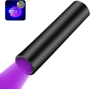 365NM UV Flashlights USB Rechargeable, Blood Tracking UV Light, Portable Mini Detector for Pet Urine Dry Stains, Uranium Glass, Money Check, Resin Curing Blacklight Led Flashlight