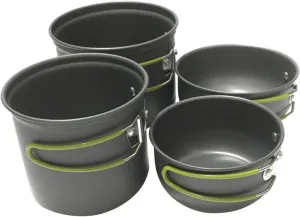 4-Piece Camping Cookware Set Stove Portable Cooking Kits for Outdoor Use 2-3 Person Outdoor Portable Cookware Kit