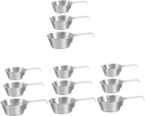 4sets Stainless Steel Camping Bowl Collapsible Mixing Bowl for Camping Hiking Portable Dish Set 3pcs*4