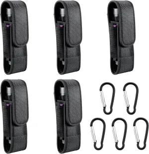 5-Pack Flashlight holster T310 tactical flashlight holster suitable for flashlights with a length of 6"-6.7" or a diameter of 40mm, to a length of 170 mm. Adjustable thick and durable flashlight Pouch