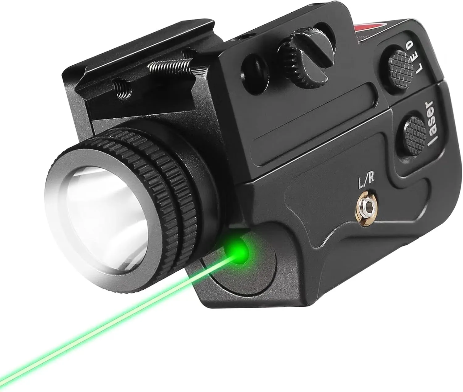 550 Lumens Tactical Flashlight with Green Beam and Gunlight,Magnetic Charging Laser Flashlight Combo fits with Standard Picatinny-Rail for Handgun/Pistol/Glock