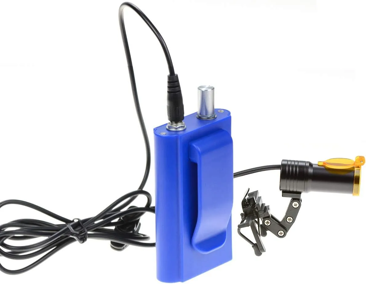 5W Portable LED Headlight Clip On LED Light Iron Frame Headlamp with Latest Type Carry On Battery (DY-008) (Blue)