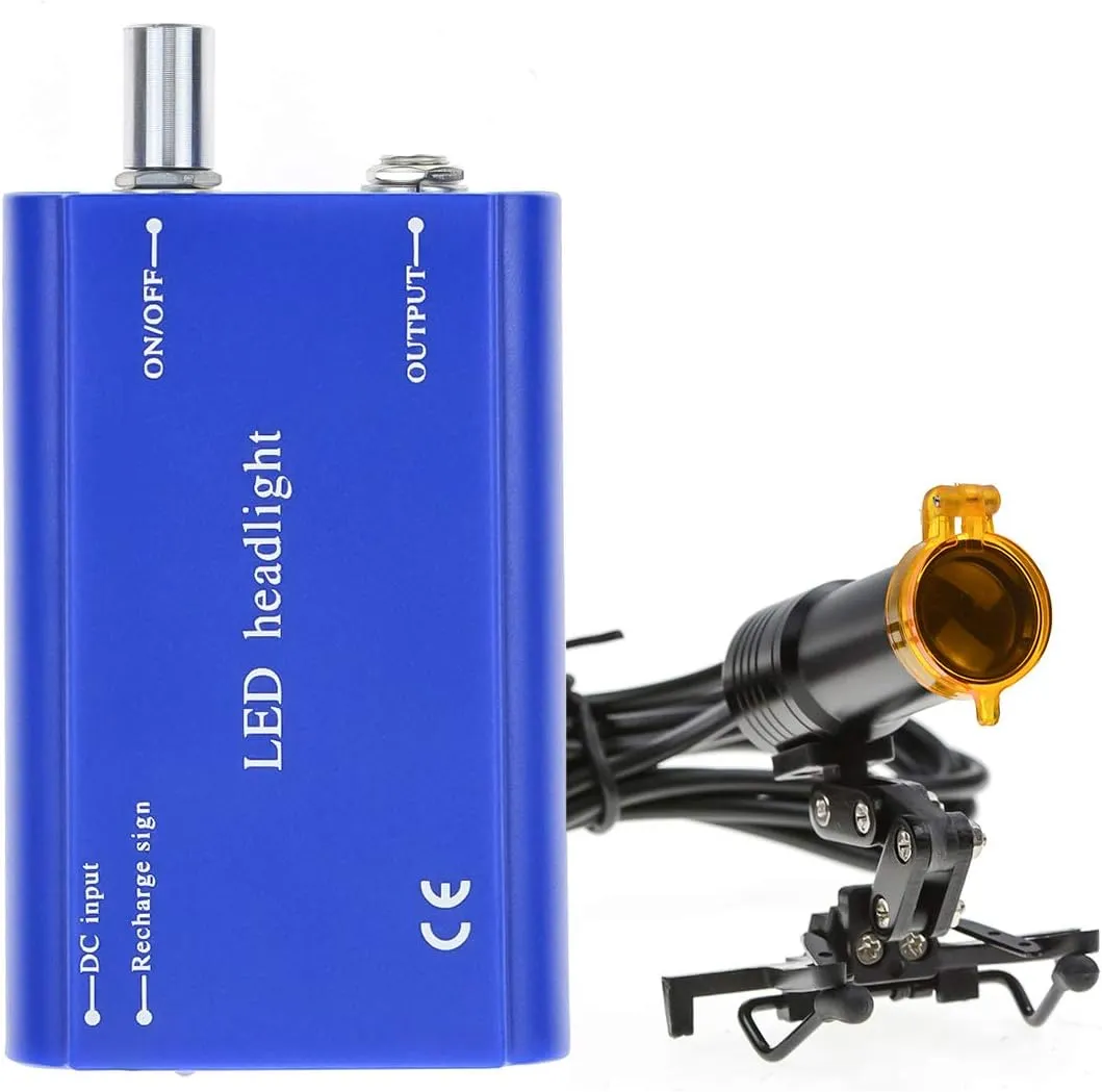 5W Portable LED Headlight Clip On LED Light Iron Frame Headlamp with Latest Type Carry On Battery (DY-008) (Blue)