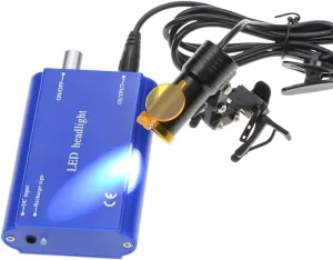 5W Portable LED Headlight Clip On LED Light Iron Frame Headlamp with Latest Type Carry On Battery (DY-008) (Blue)