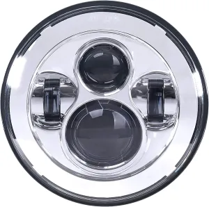 7 Inch LED Motorcycle Headlight Compatible with Harley Davidson Street Glide Road King Electra Glide Fat Boy Heritage Softail Deluxe Ultra Limited Classic Switchback Projector LED Headlamp