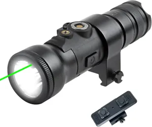 800 Lumens Green Laser Light Combo with Wireless Remote Switch,Rifle Tactical Flashlight Laser Sight fits Picatinny or GL Rail Compatible with Airsoft Guns & Shotguns