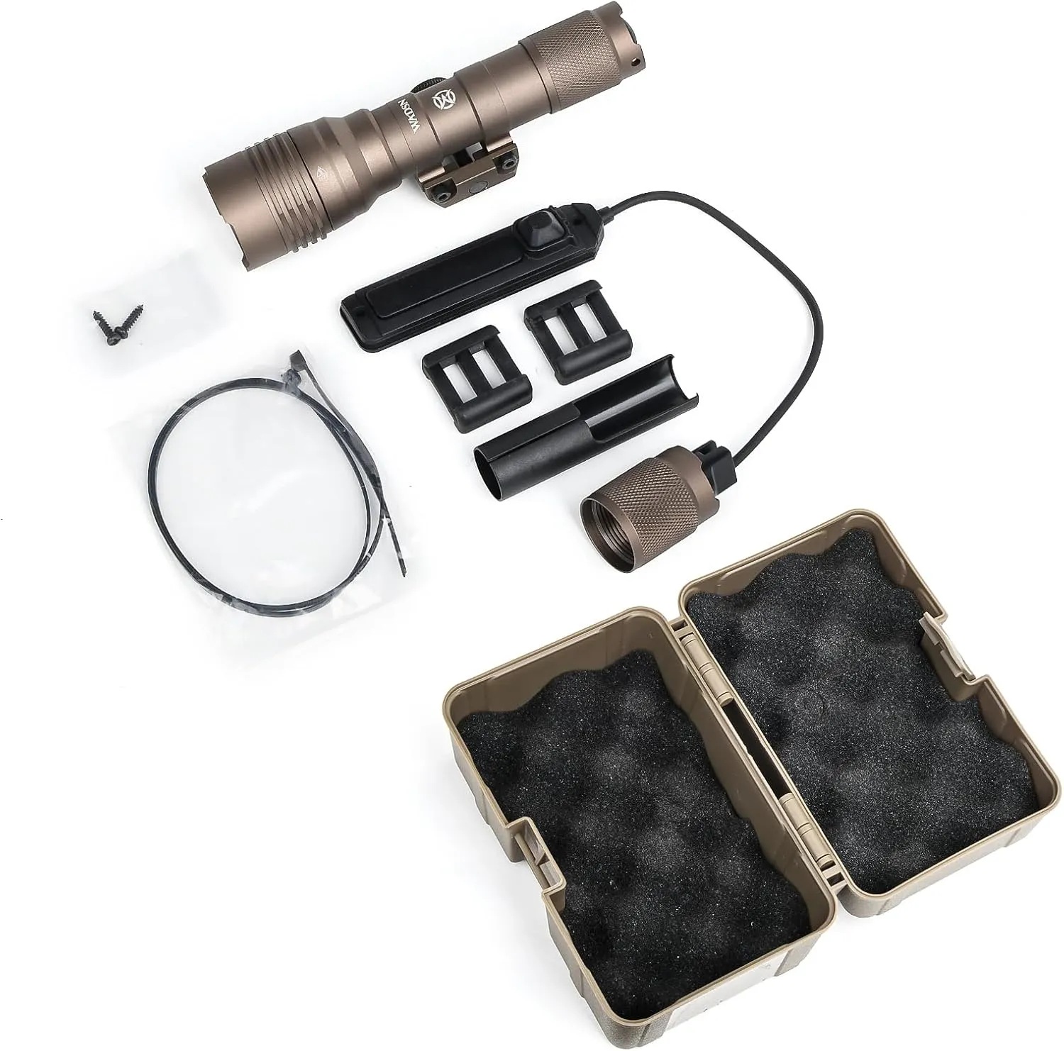 900 High Lumens Tactical Flashlight, with Strobe/Steady/Momentary Modes, with Remote Pressure Switch for Outdoor Sport Adventure