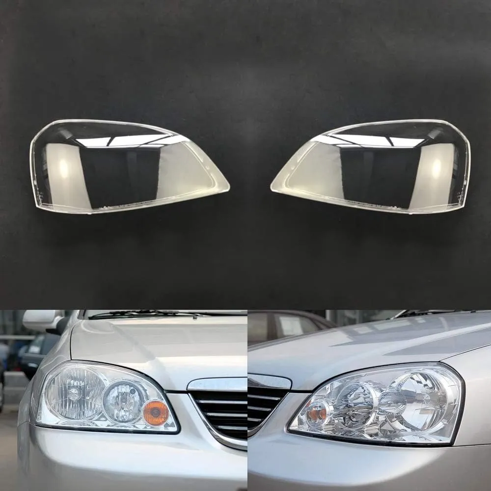 A Pair Car Headlight Cover Replacement for Buick Excelle 2002 2003 2004 2005 2006 2007 Clear Headlight Lens Auto Headlamp Shell Cover