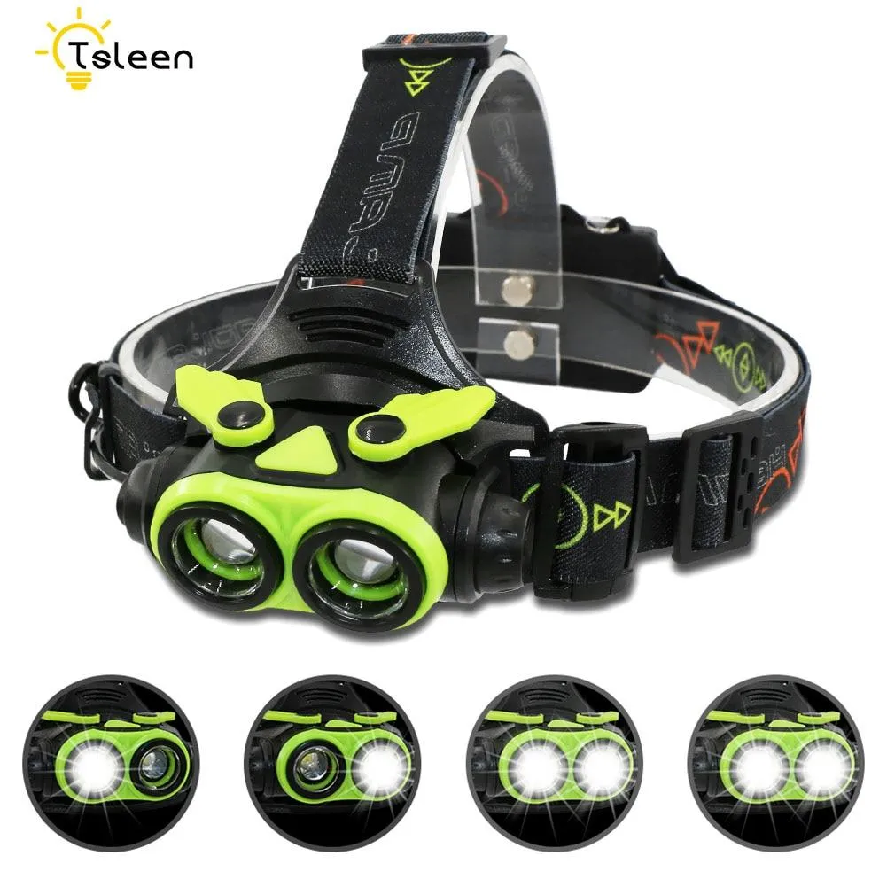 AA/18650 Battery Headlight Rechargeable Zoom frontal led Lamp Cree L2 Torch Head Lamp Outdoor Headlamp Torch For Camping Fishing