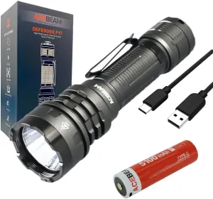 ACEBEAM Defender P17 C-ree XHP70.3 HI 6500K Rechargeable Flashlight -4900 Lumens w/Eco-Sensa USB C Charging Cable