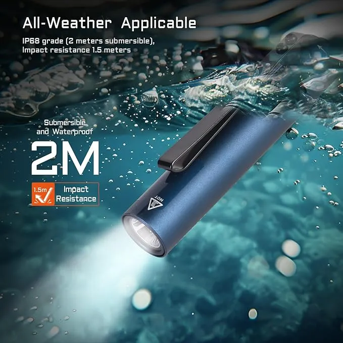 ACEBEAM Rider RX 1000 High Lumens EDC AA Flashlight Rechargeable, Pocket LED Flashlight with Clip, Super Bright Mini Flash Light, Small Powerful Flashlight for Camping, Emergency, Home