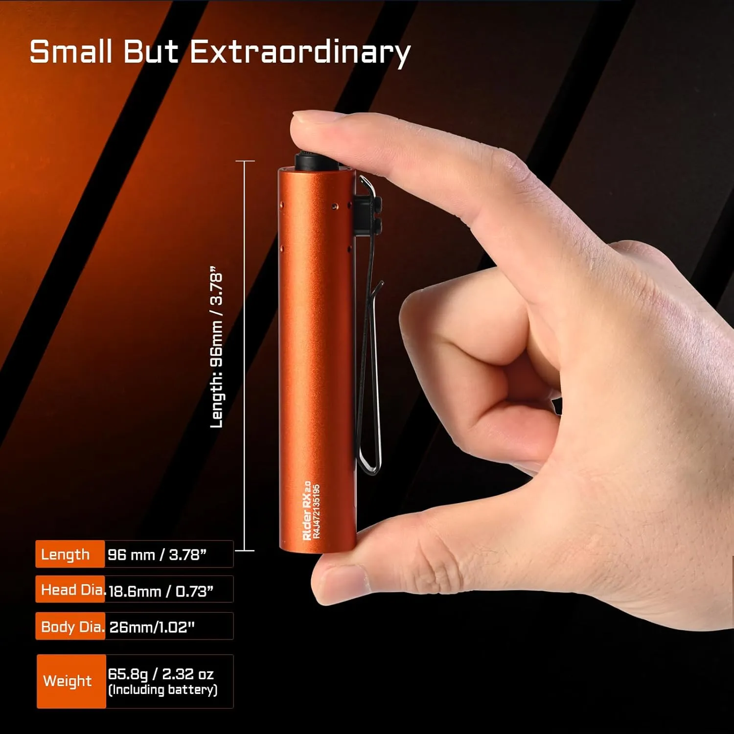 ACEBEAM Rider RX 1000 High Lumens EDC AA Flashlight Rechargeable, Pocket LED Flashlight with Clip, Super Bright Mini Flash Light, Small Powerful Flashlight for Camping, Home