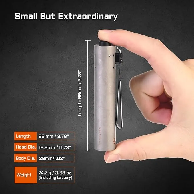 ACEBEAM Rider RX 700 High Lumens EDC AA Flashlight Rechargeable, Pocket LED Flashlight with Clip, Super Bright Mini Flash Light, 519A-V1 LED 90  High CRI Small Flashlight for Camping, Emergency, Home