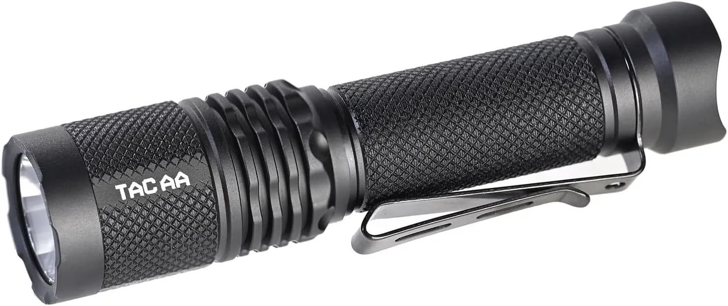 ACEBEAM TAC AA 2.0 Longest-Range AA Flashlight 280 Meters, 1000 High Lumens Tactical EDC Flashlight Rechargeable, 6 Modes Pocket LED Flashlight, Super Bright Small Mini Flashlight for Camping, Home