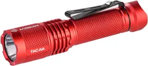 ACEBEAM TAC AA 2.0 Longest-Range AA Flashlight 360 Meters, 900 High Lumens Tactical EDC Flashlight Rechargeable, 6 Modes Pocket LED Flashlight, Super Bright Small Mini Flashlight, Red Color