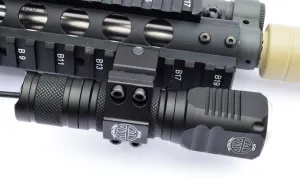 Acid Tactical® Compact LED Rifle Shotgun Flashlight 800 Lumens with Picatinny Mount, Battery, Pressure Switch kit