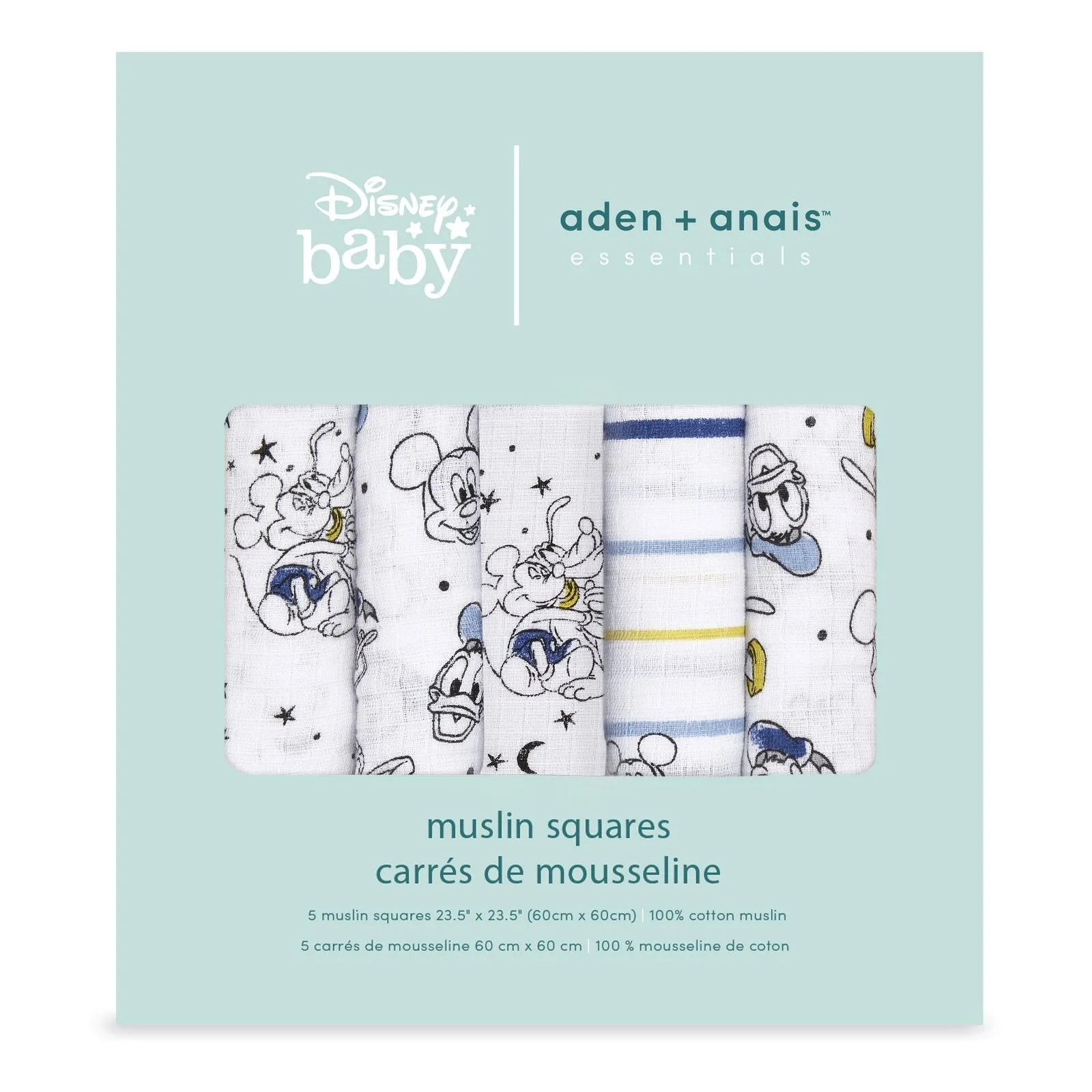 aden   anais essentials DISNEY Mickey 4-pack swaddles