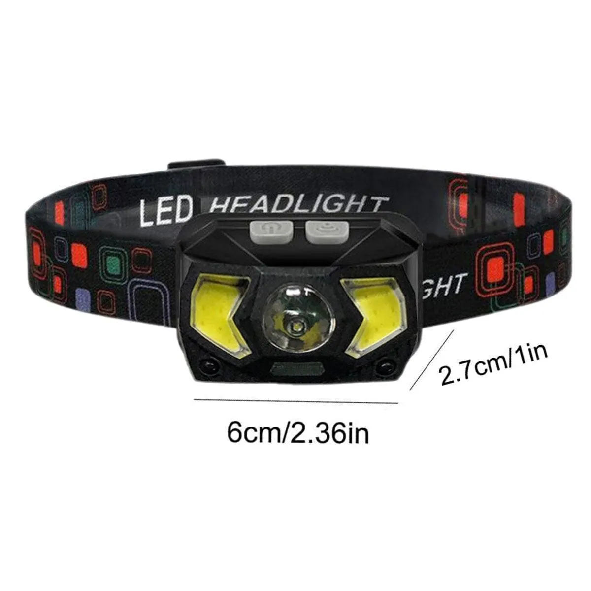 Adjustable Focus Outdoor Headlight 7 Modes Strong Lighting for Fishing Camping