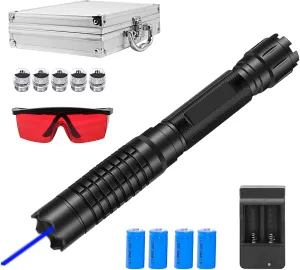 Adjustable Rechargeable Handheld Flashlight for Camping | Hiking | Fishing, 1500m Long Range, Black